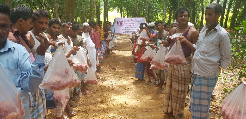 distribution viande rohingya